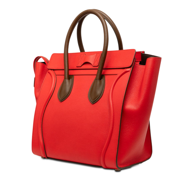 Mini Bicolor Leather Luggage Tote - Image 2