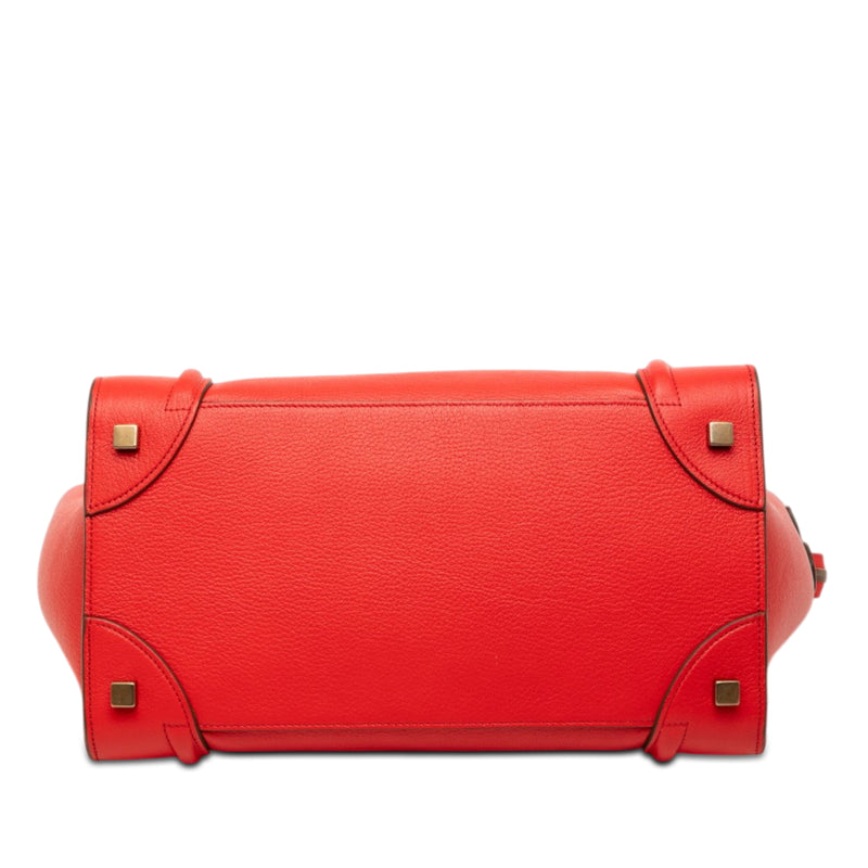 Mini Bicolor Leather Luggage Tote - Image 3