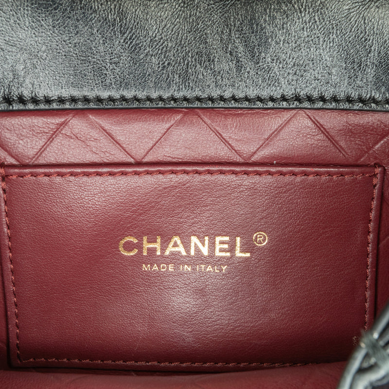 CC Quilted Calfskin Round Moon Messenger Flap - Image 5