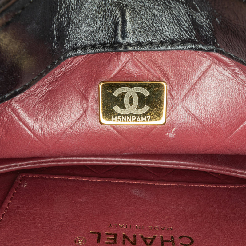 CC Quilted Calfskin Round Moon Messenger Flap - Image 6