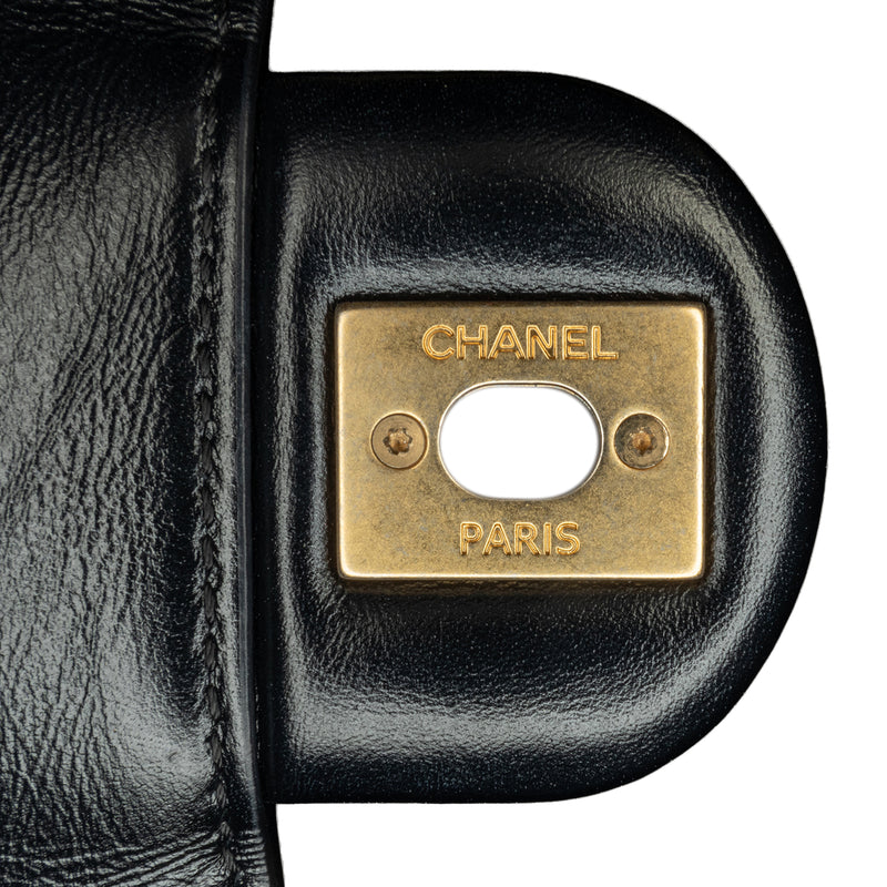 CC Quilted Calfskin Round Moon Messenger Flap - Image 7