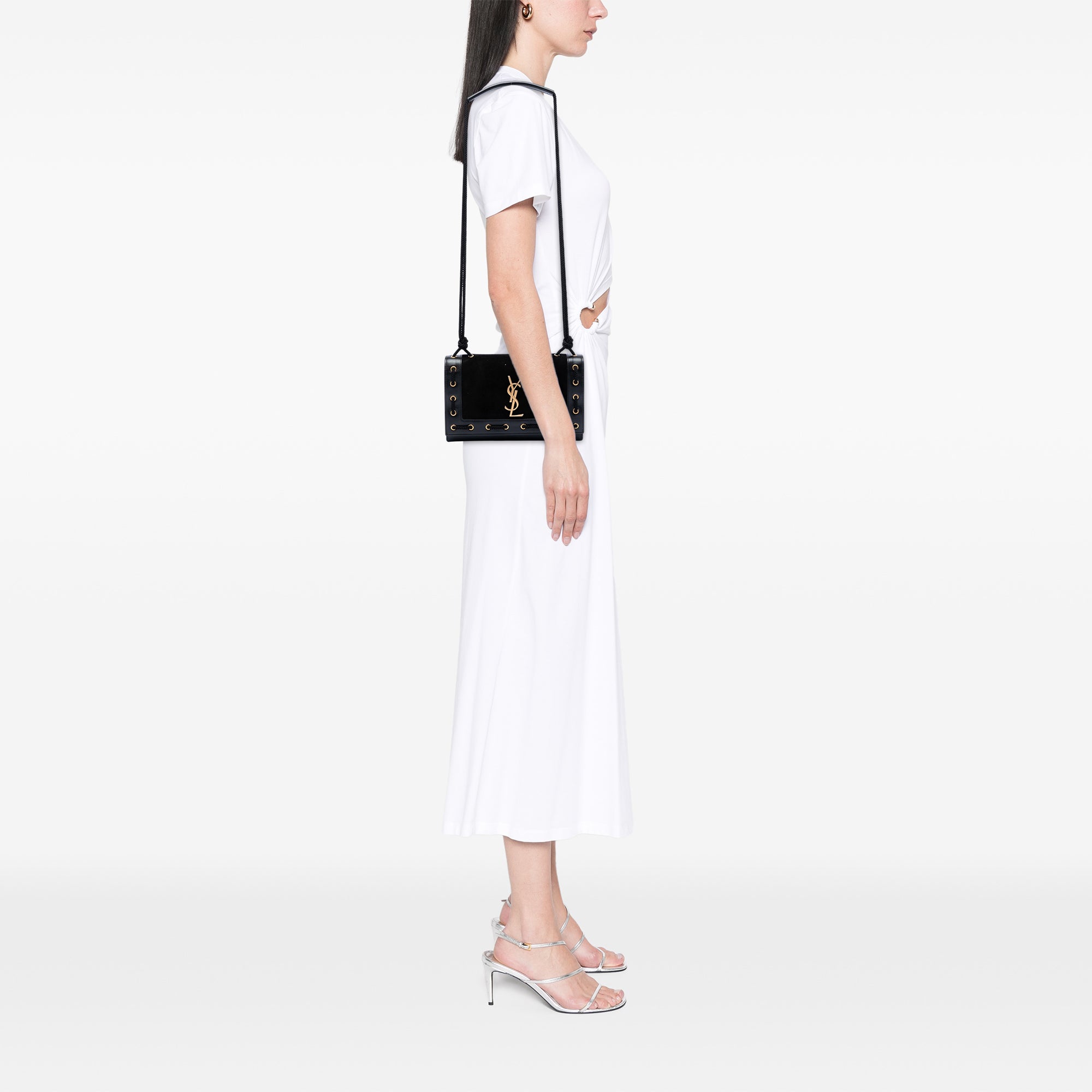 Medium Suede Rope Stitch Kate Crossbody - Image 6