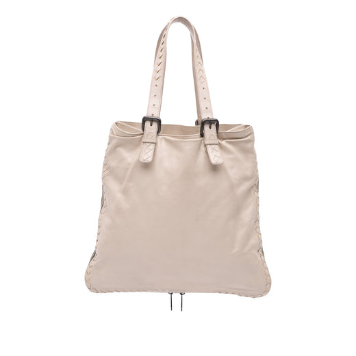 Leather Intrecciato Side Zip Tote - Image 1