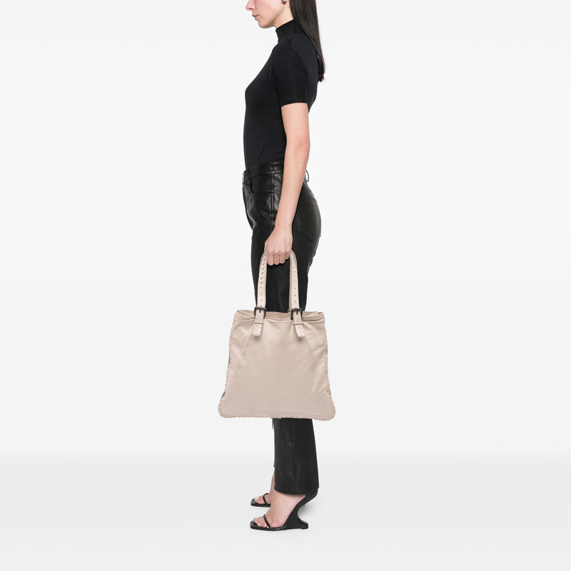Leather Intrecciato Side Zip Tote - Image 10