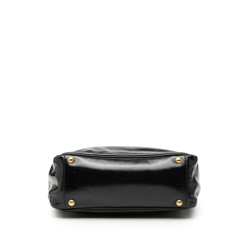 Small Textured Patent Y Mail Tote - Image 3