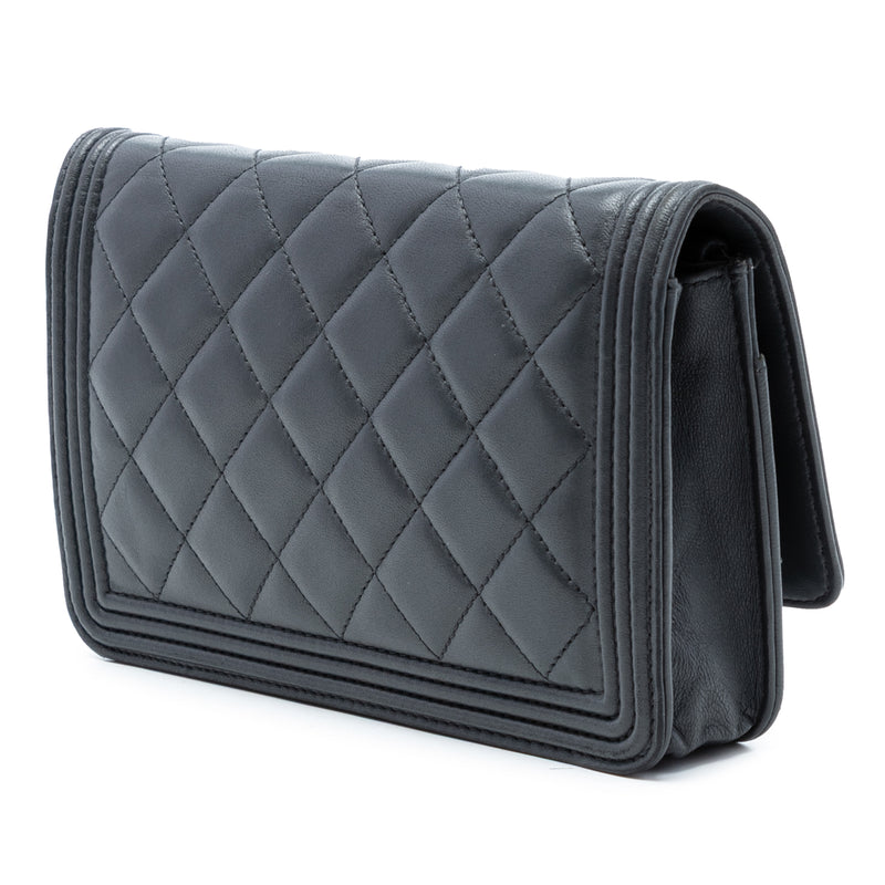 Quilted Lambskin Boy Wallet On Chain - Image 2