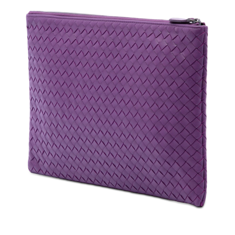 Large Nappa Intrecciato Flat Zip Biletto Pouch - Image 2