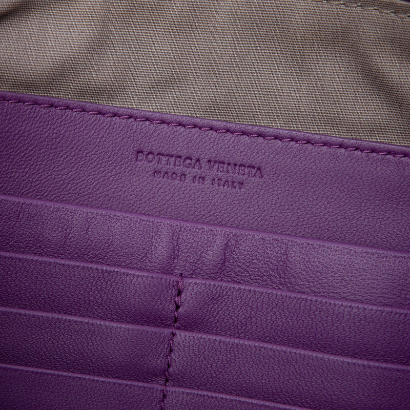 Large Nappa Intrecciato Flat Zip Biletto Pouch - Image 5