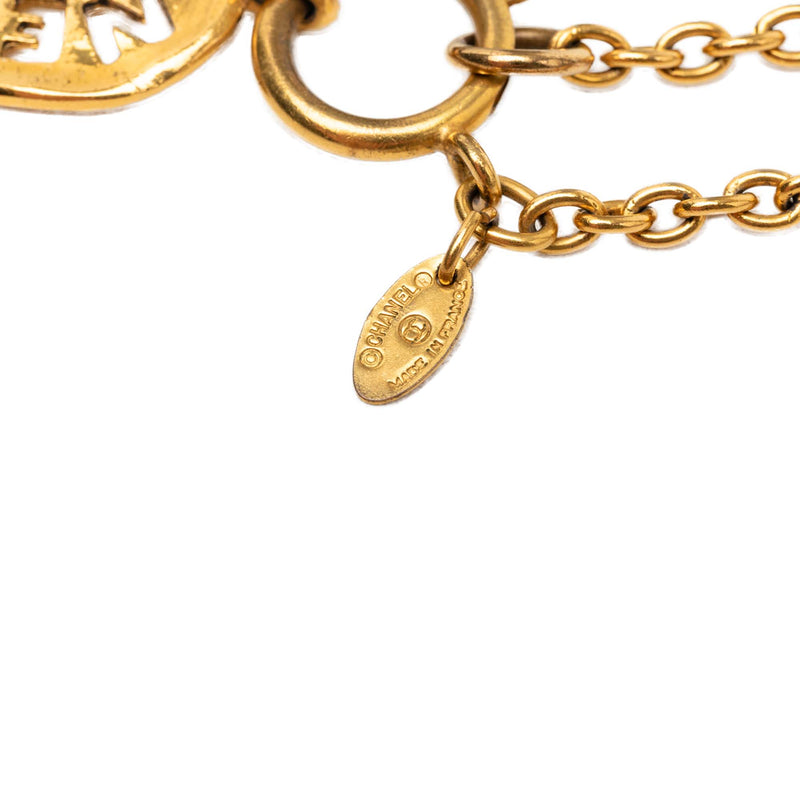 Gold Plated Cut Out Logo Pendant Necklace - Image 5