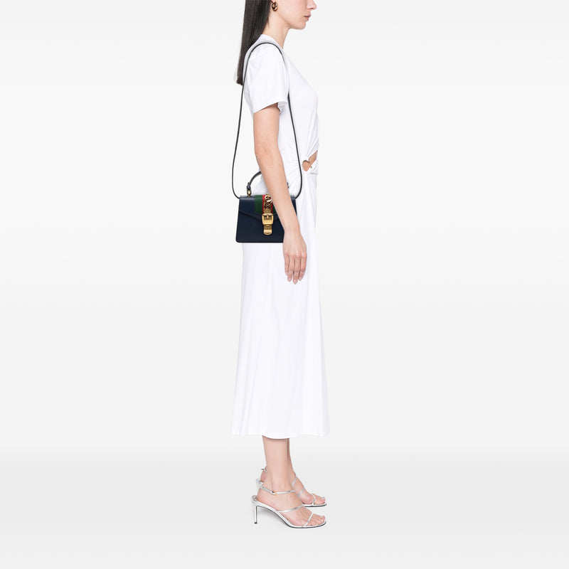 Mini Leather Sylvie Satchel - Image 7