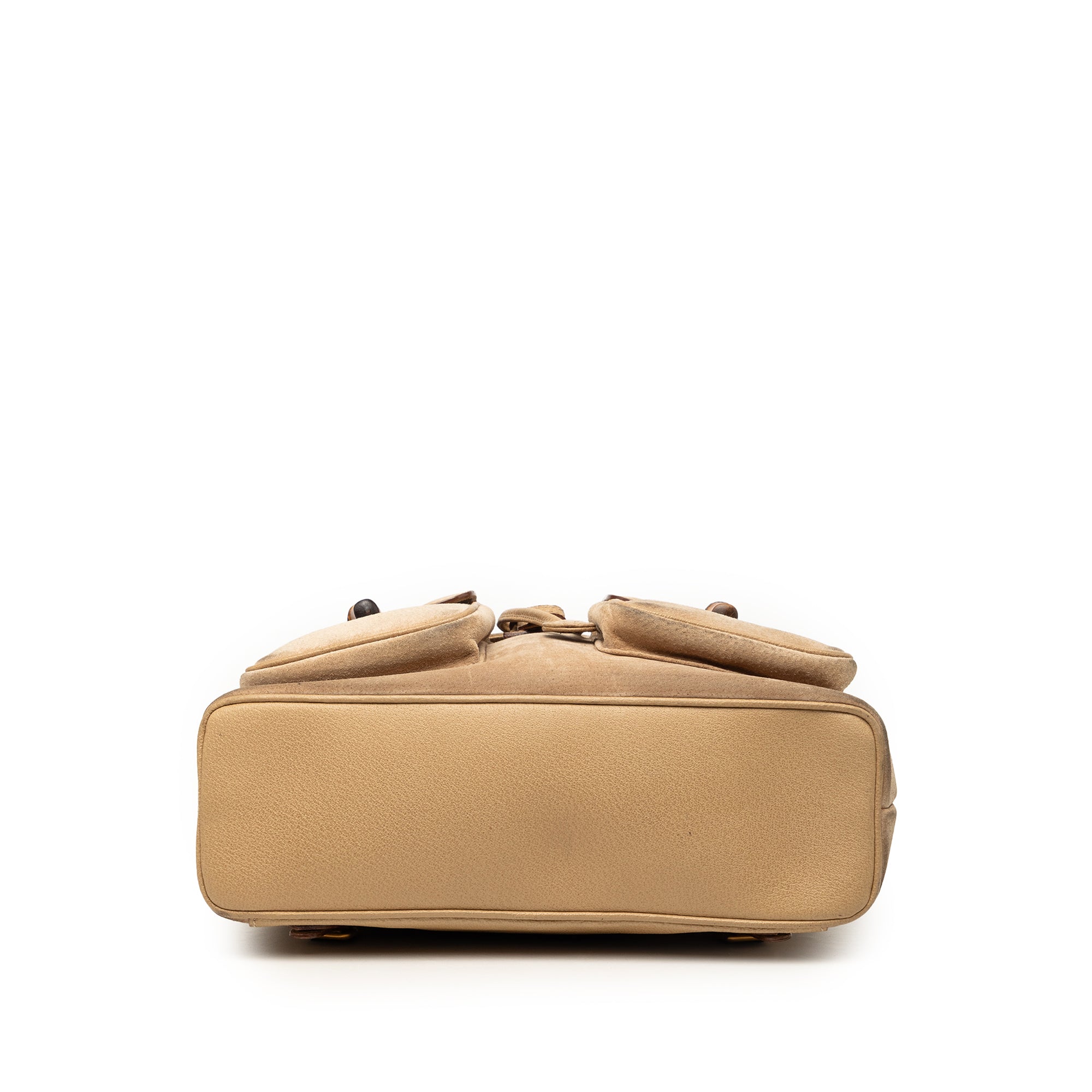 Suede Bamboo Drawstring Backpack - Image 3
