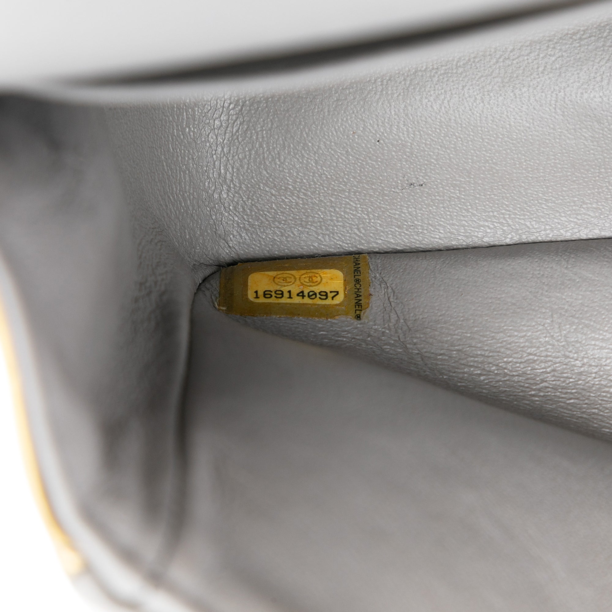 Medium Classic Striated Patent Double Flap - Image 6