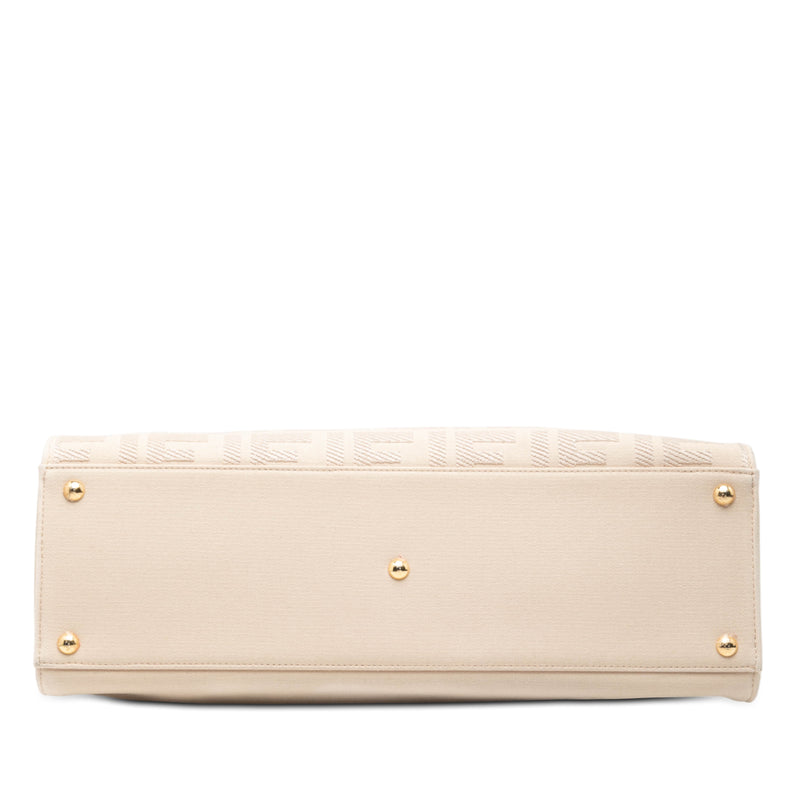 Zucca Embroidered Canvas Peekaboo X Tote - Image 3