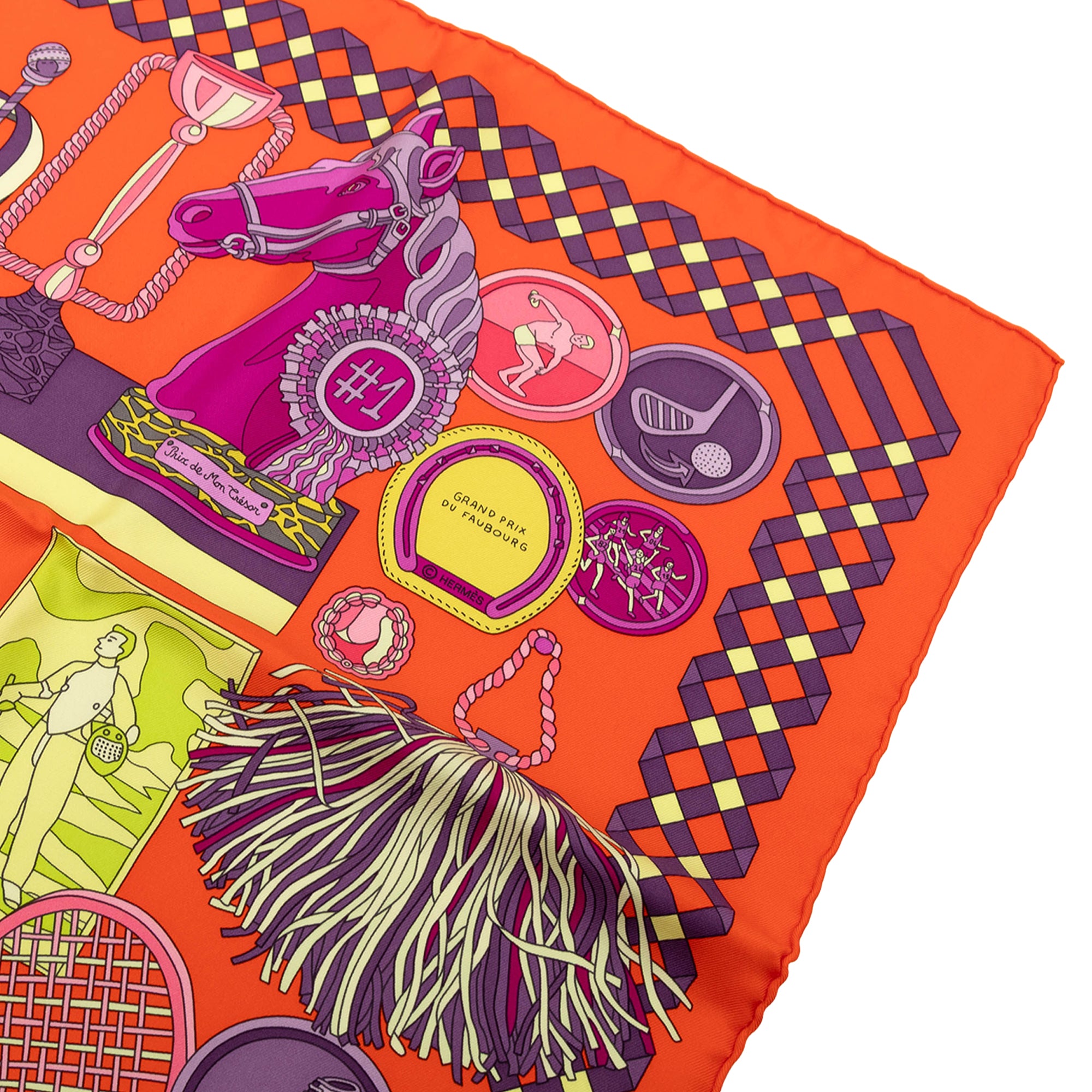 Les Trophee Silk Scarf 90 - Image 7