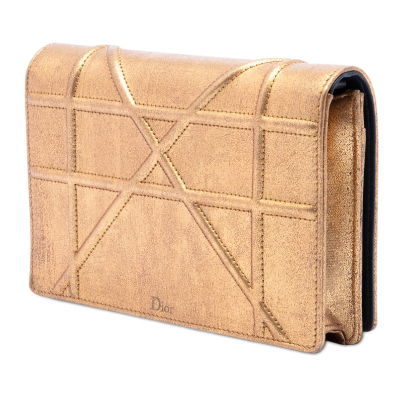 Metallic Calfskin Diorama Wallet on Chain - Image 2