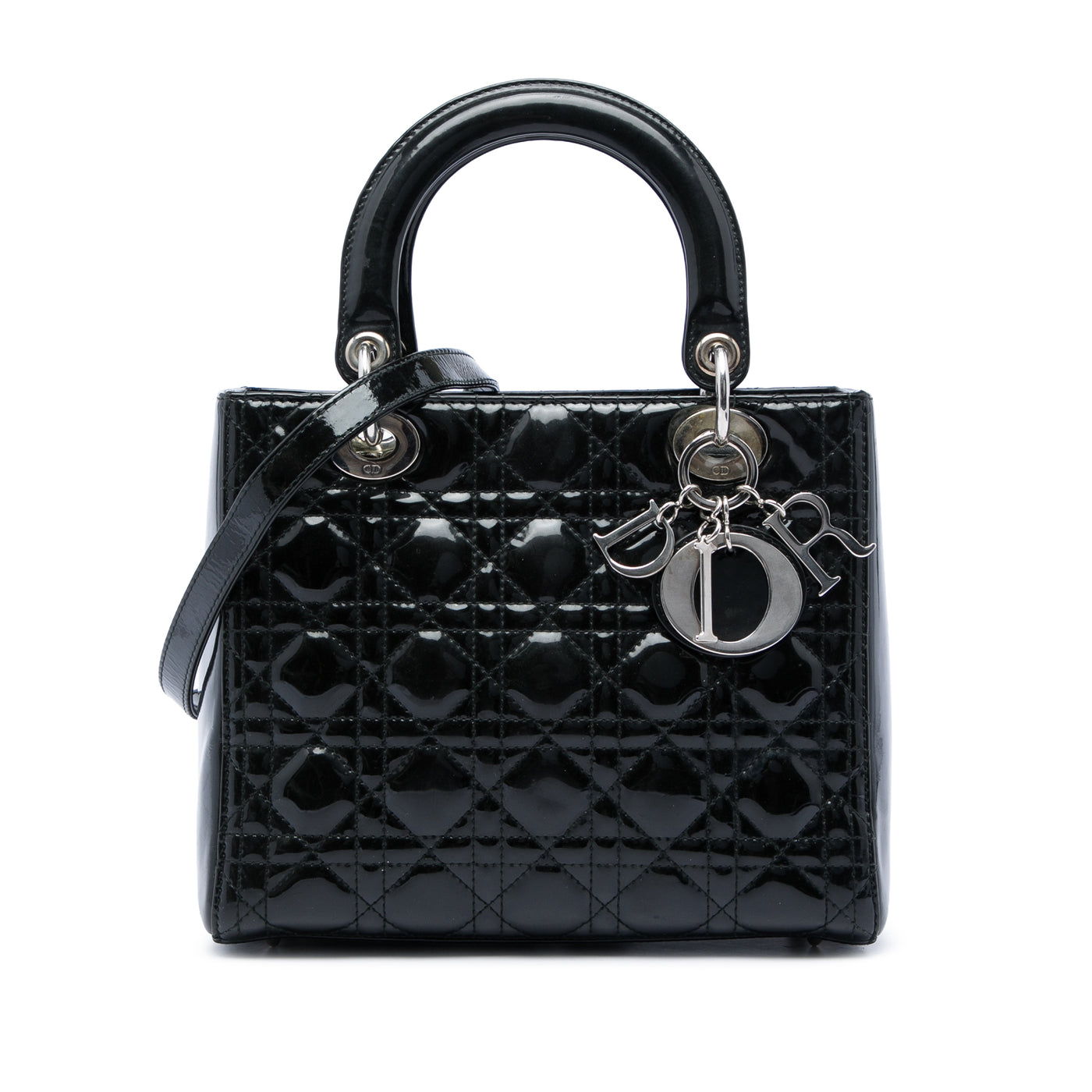 Medium Patent Cannage Lady Dior - Image 1