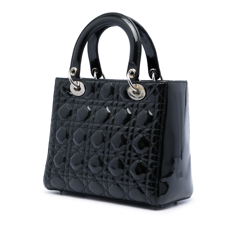 Medium Patent Cannage Lady Dior - Image 2