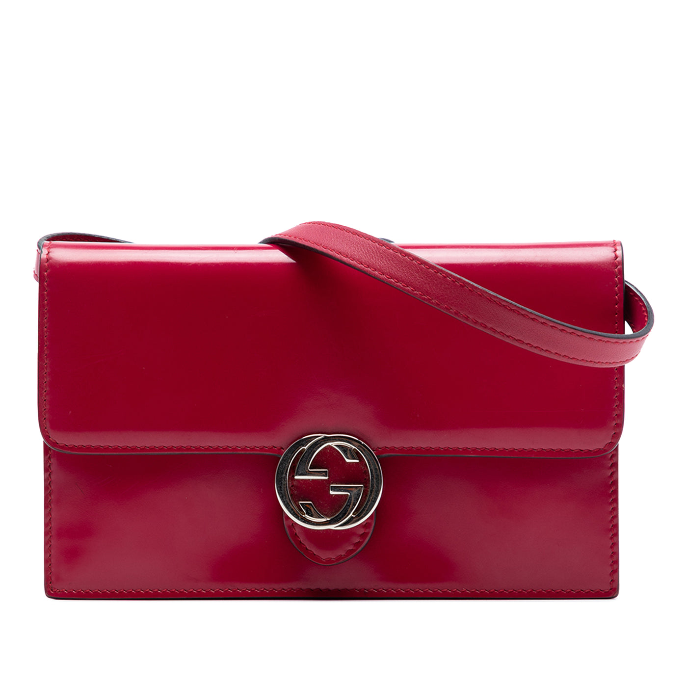Calfskin Interlocking G Wallet on Chain - Image 1