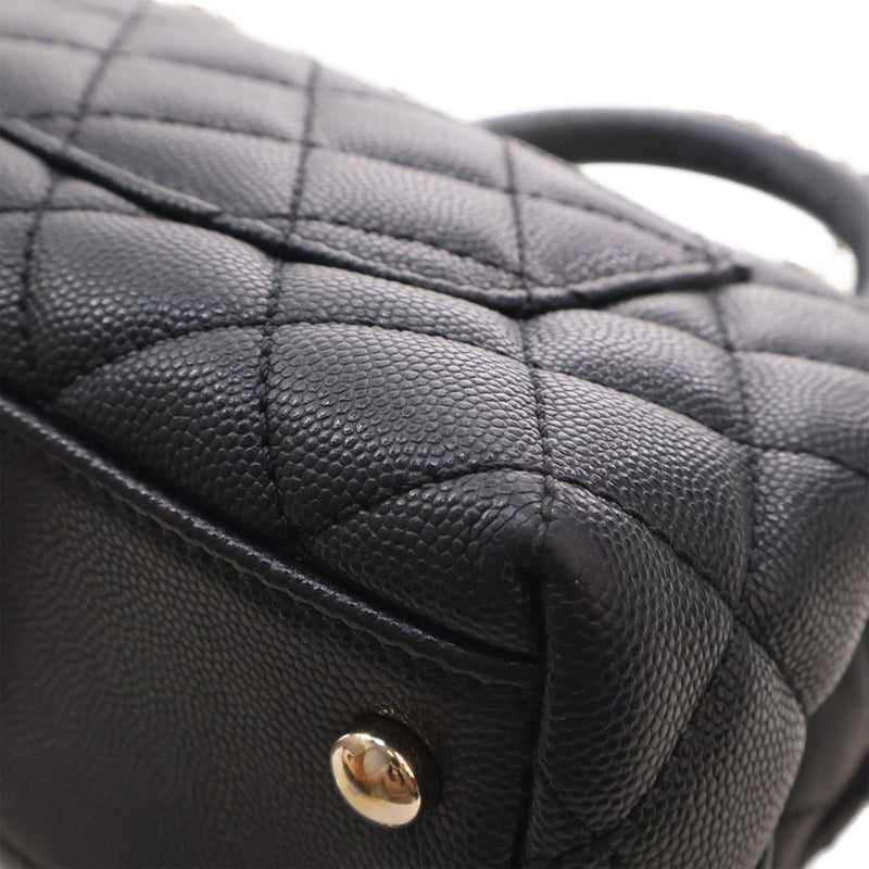 Extra Mini Quilted Caviar Coco Top Handle Bag - Image 10