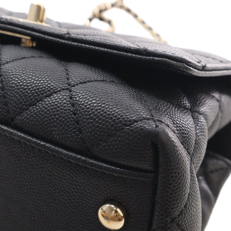 Extra Mini Quilted Caviar Coco Top Handle Bag - Image 11