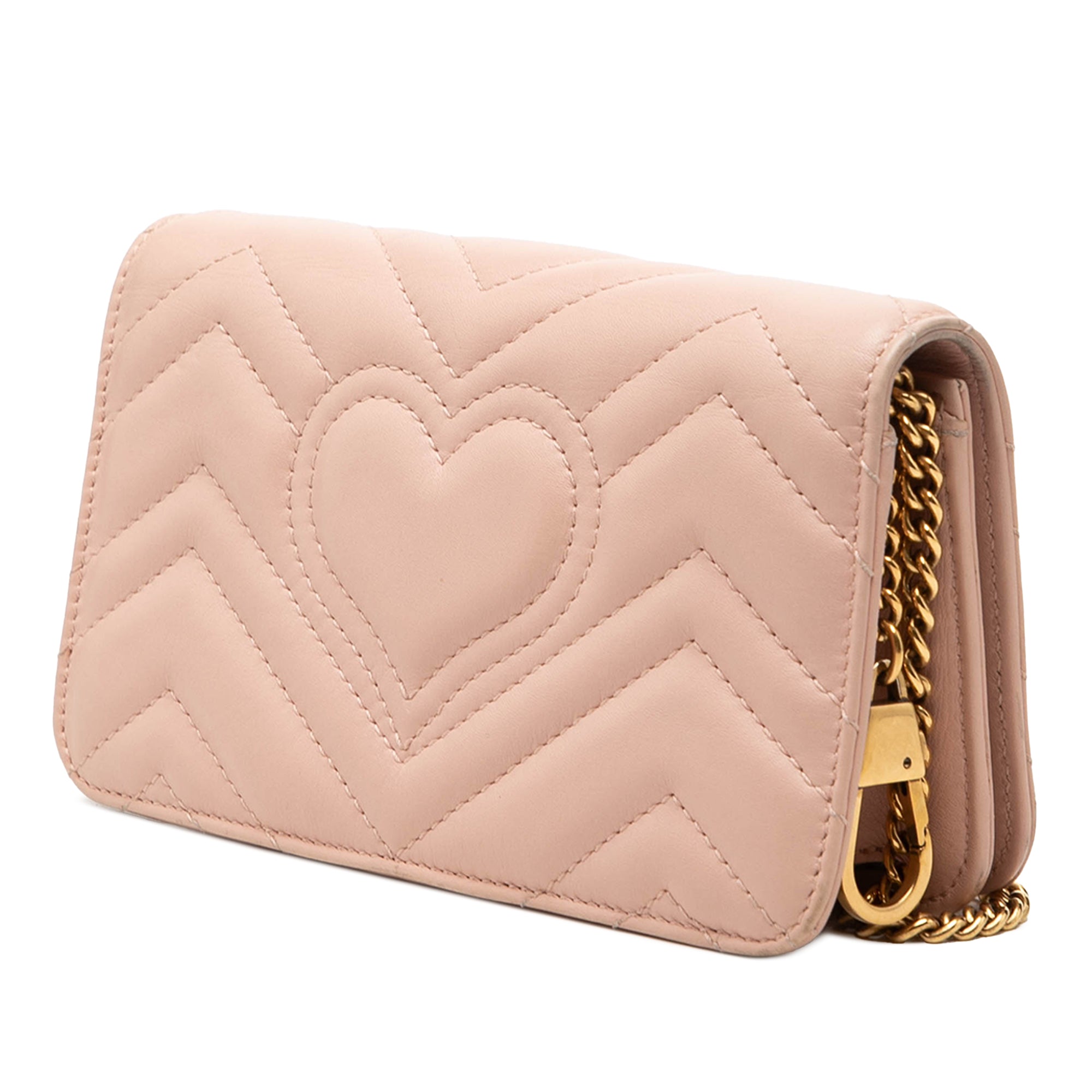 Mini GG Marmont Matelasse Calfskin Wallet On Chain - Image 2