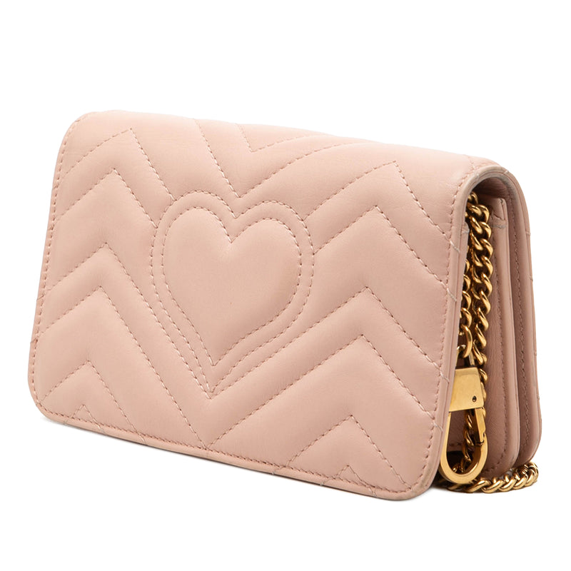 Mini GG Marmont Matelasse Calfskin Wallet On Chain - Image 2