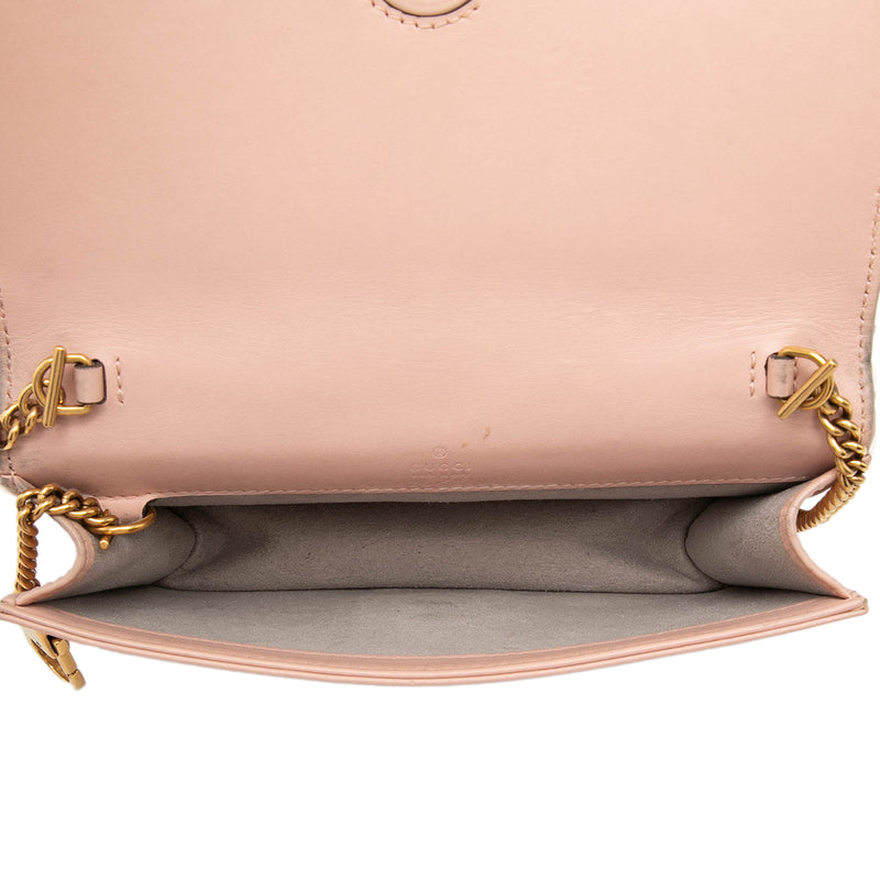 Mini GG Marmont Matelasse Calfskin Wallet On Chain - Image 4