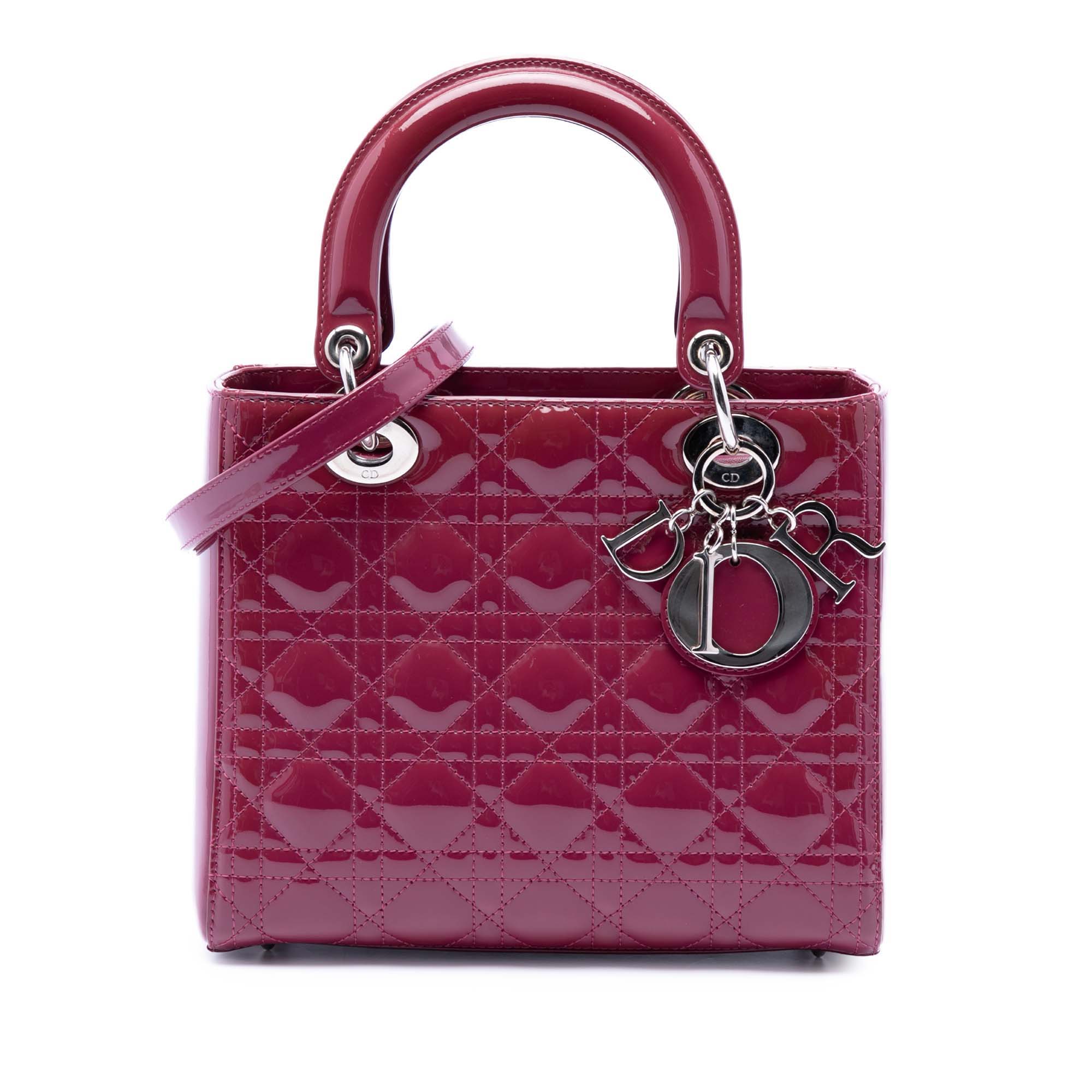 Medium Patent Cannage Lady Dior - Image 1