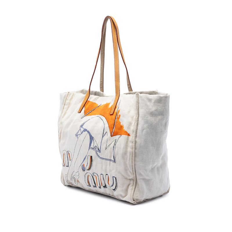 Printed Canvas Tote - Image 2