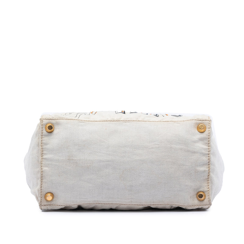 Printed Canvas Tote - Image 3