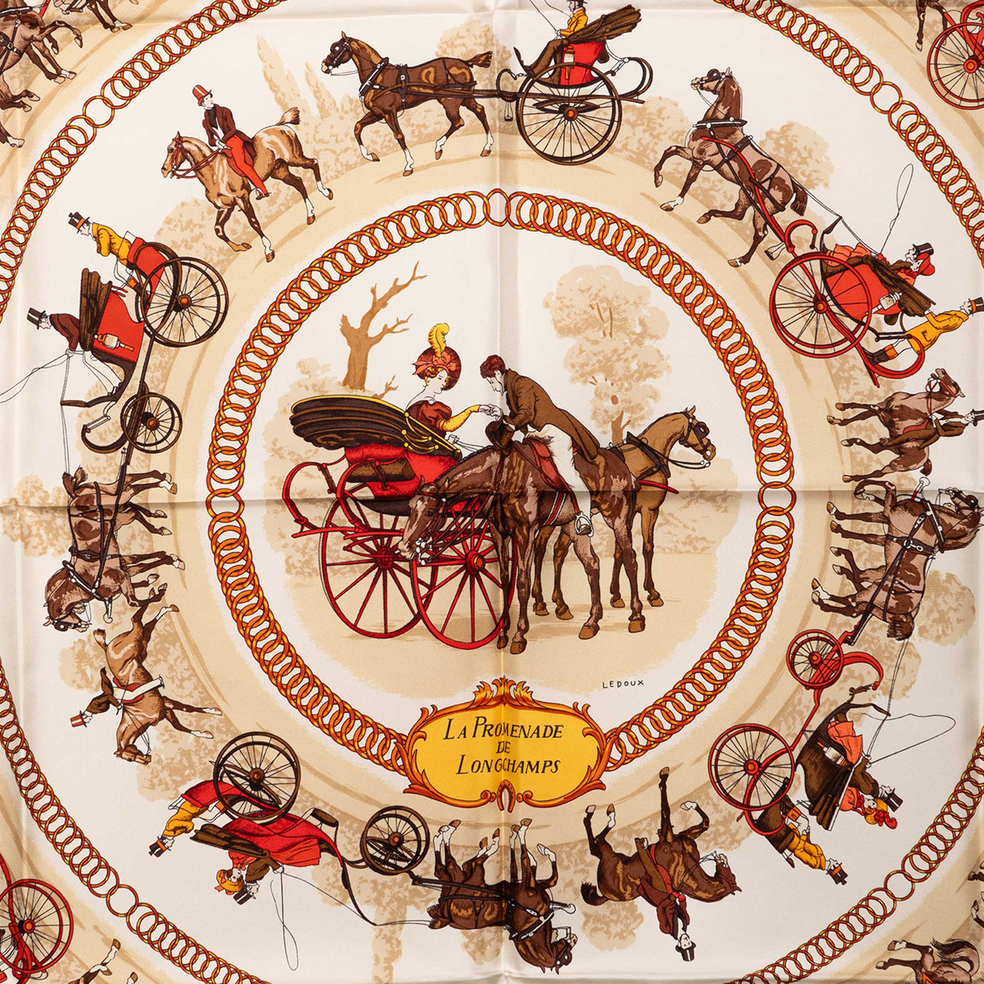 La Promenade De Longchamps Silk Scarf 90 - Image 2