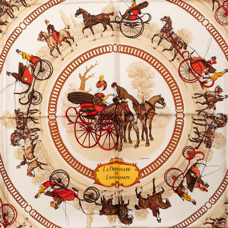 La Promenade De Longchamps Silk Scarf 90 - Image 2