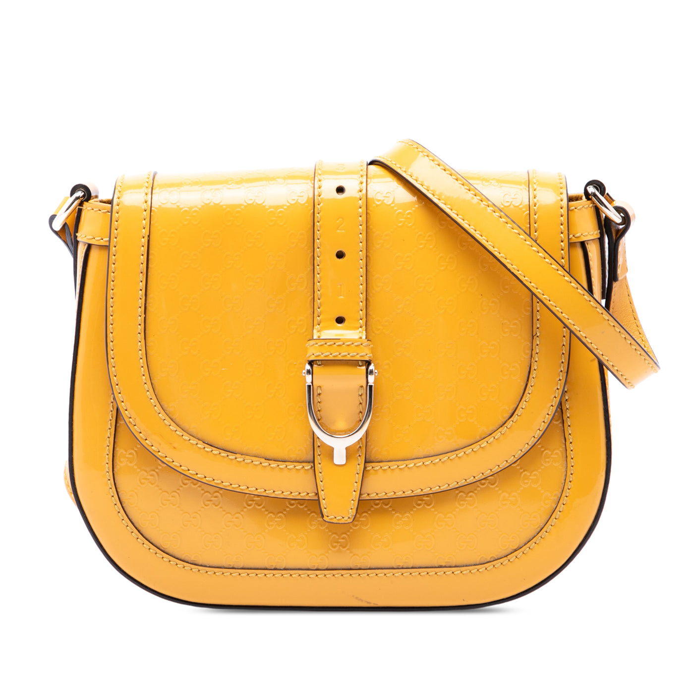 Small Microguccissima Patent Stirrup Crossbody - Image 1