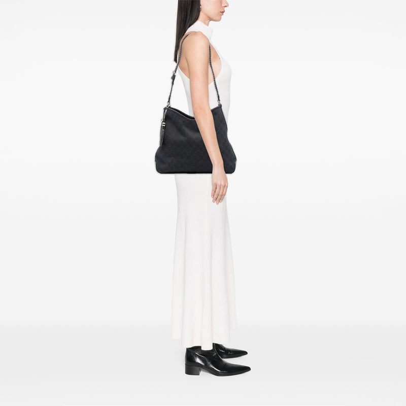 Medium GG Denim Marrakech Shoulder Bag - Image 5