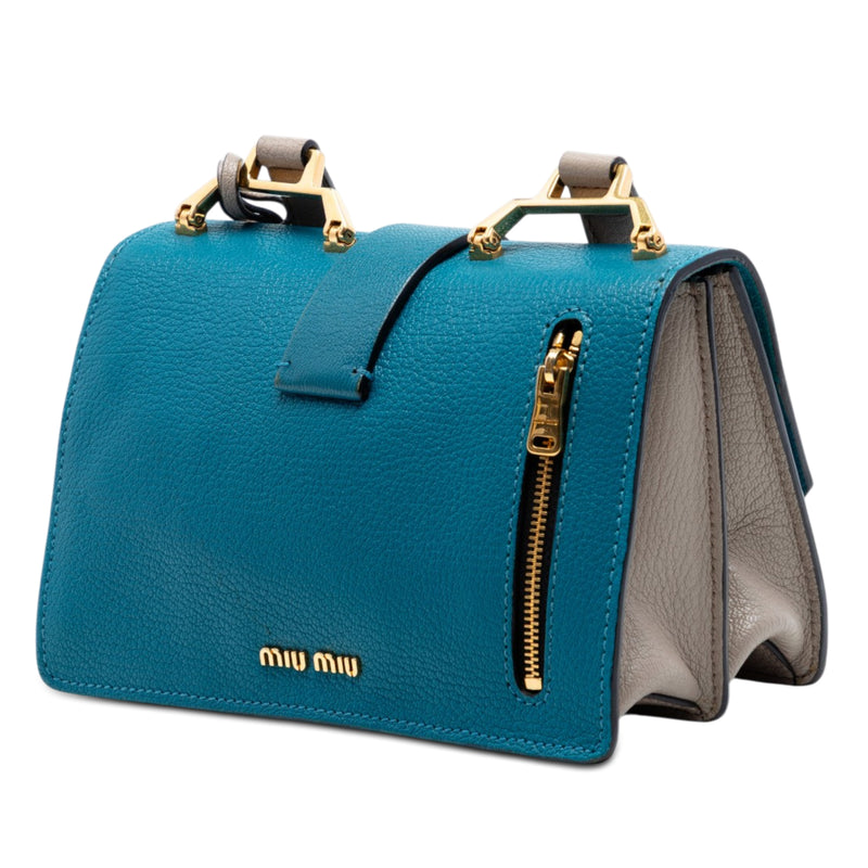 Bicolor Goatskin Madras Crossbody - Image 2