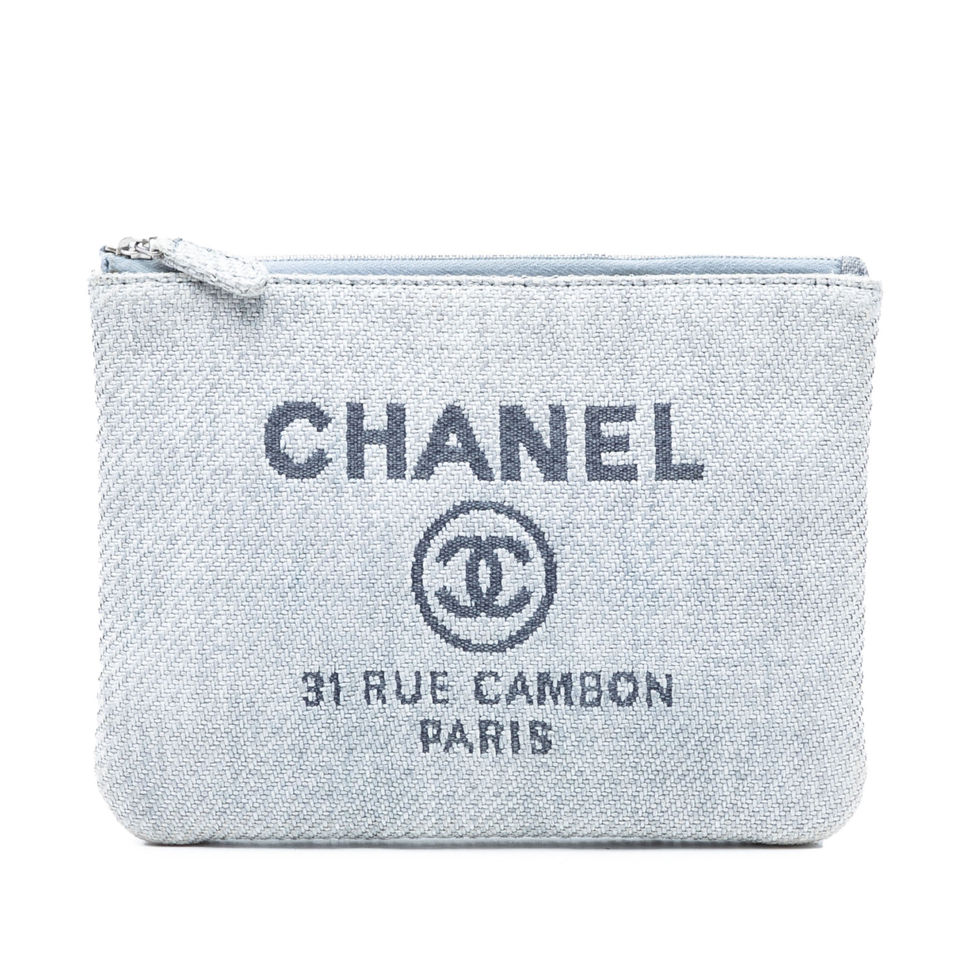 Small Denim Deauville O Case Clutch - Image 1