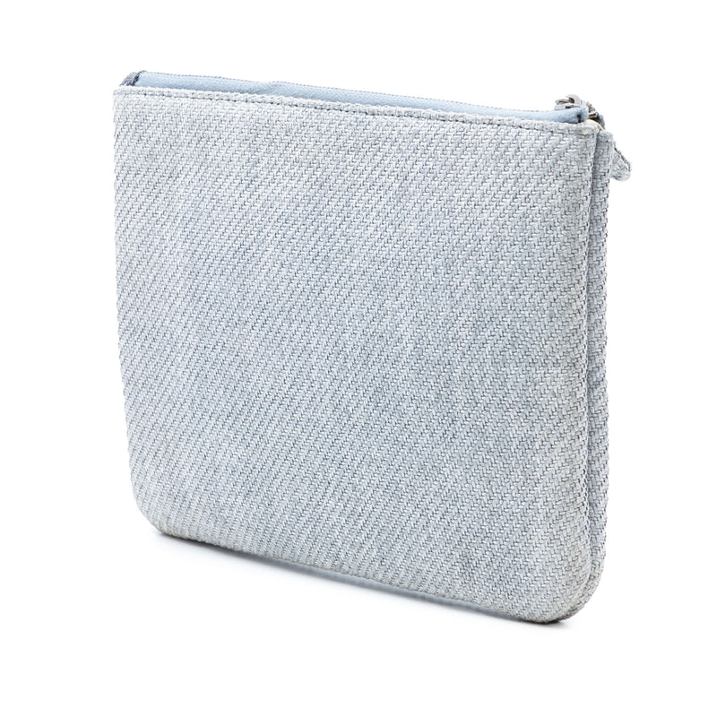 Small Denim Deauville O Case Clutch - Image 2