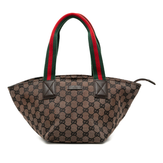 GG Canvas Web Tote - Image 1