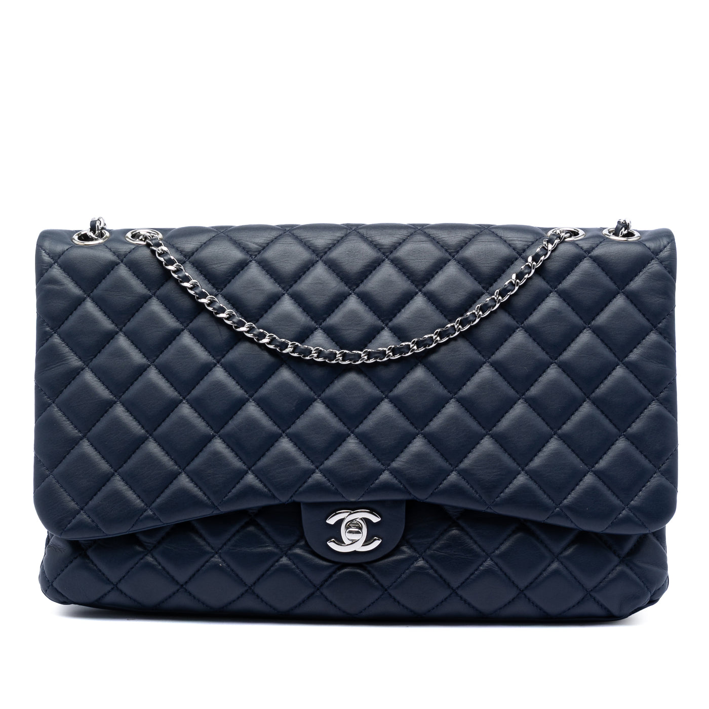 Maxi CC Quilted Lambskin 3 Compartment Flap - Image 1