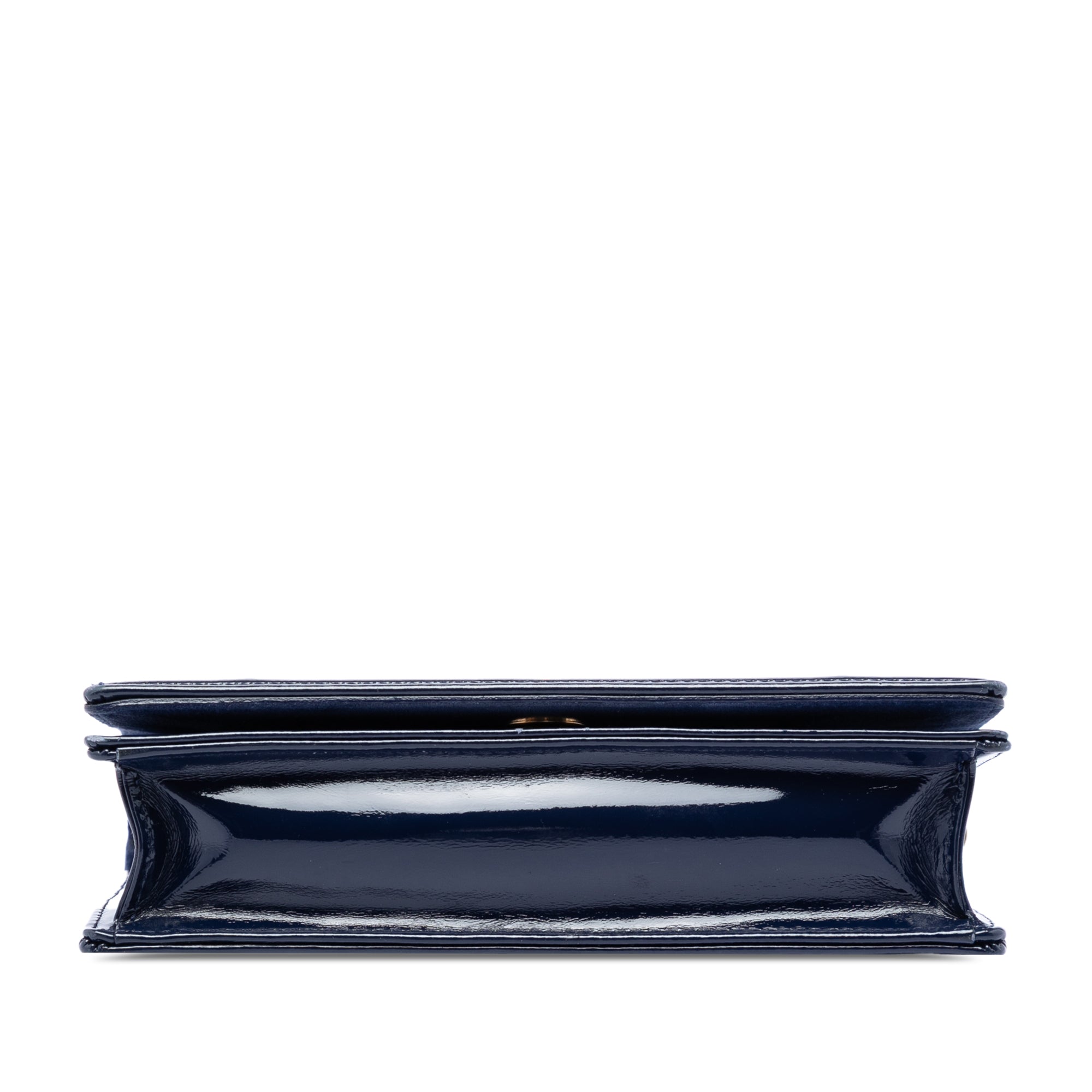 Patent Studded Diorama Top Handle Wallet on Chain - Image 3