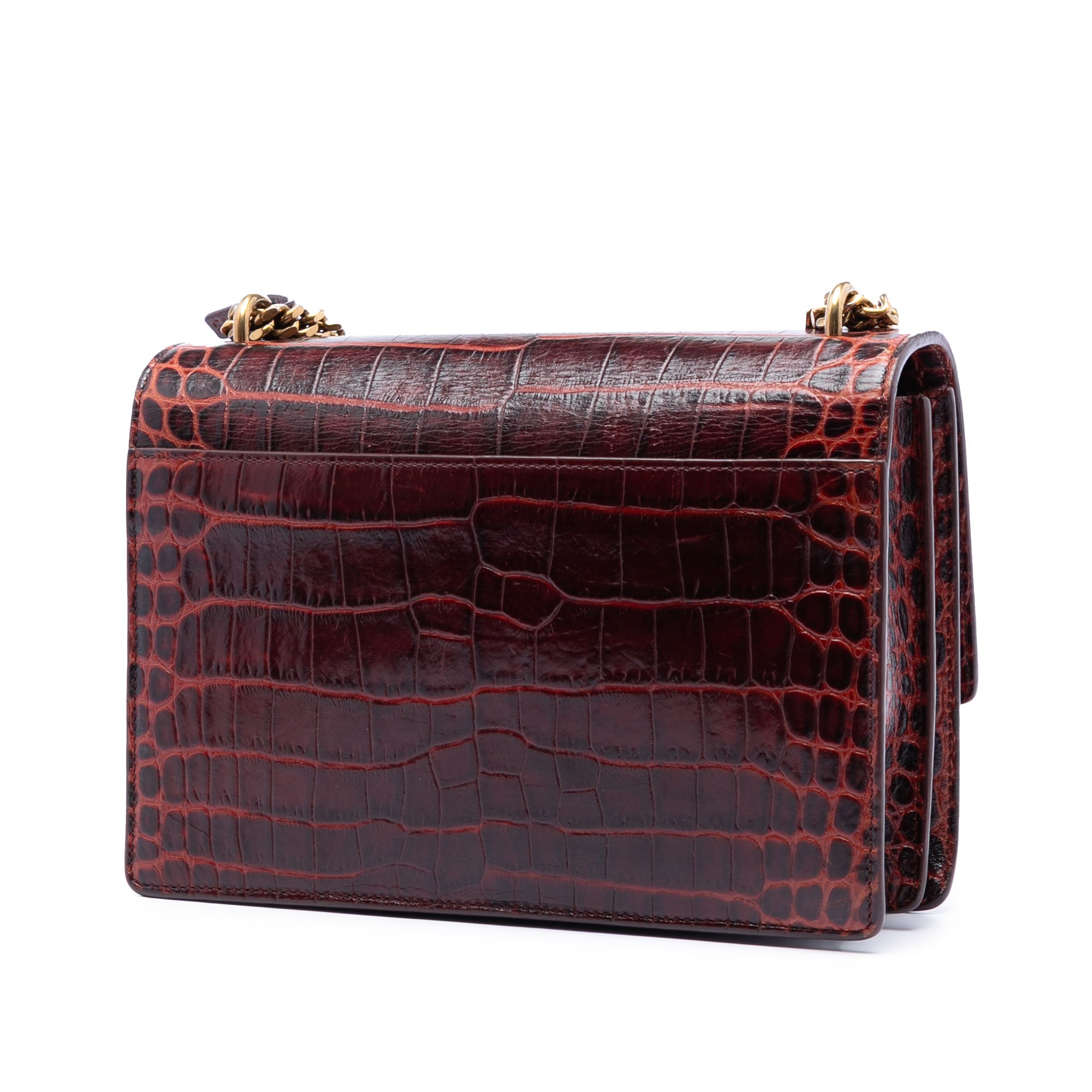 Medium Croc Embossed Leather Monogram Sunset Crossbody - Image 2