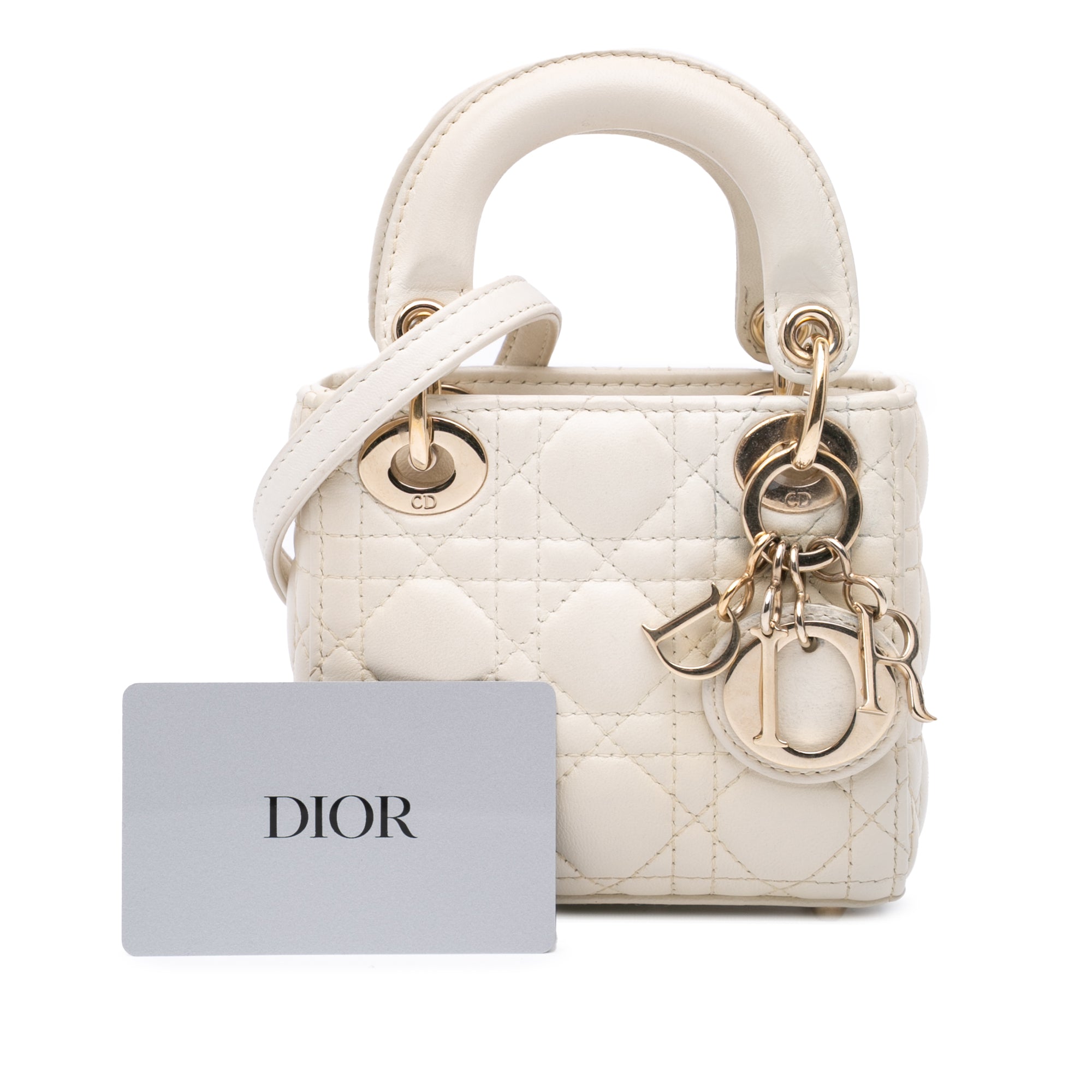 Micro Lambskin Cannage Lady Dior - Image 11