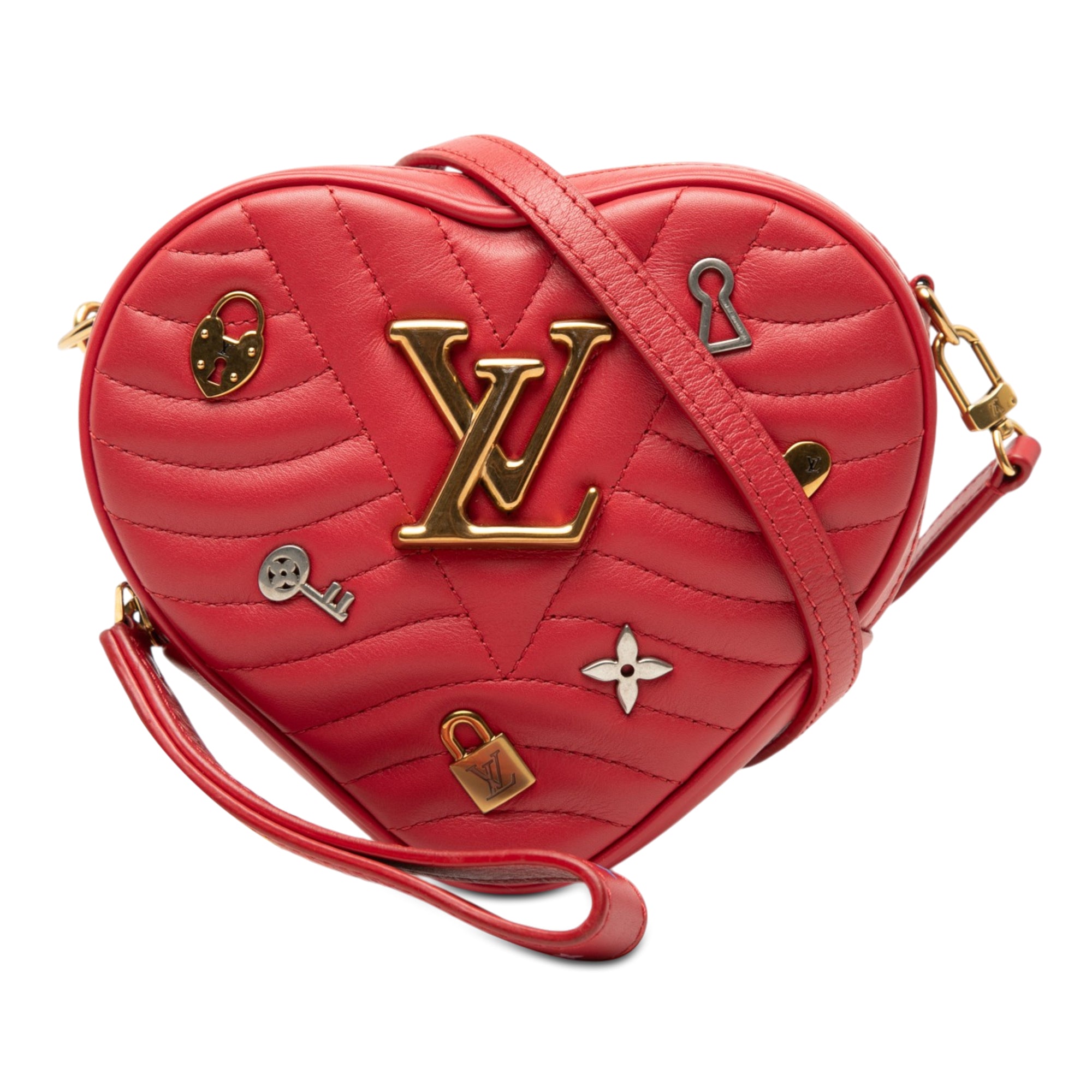 Calfskin Embellished New Wave Love Lock Crossbody - Image 1
