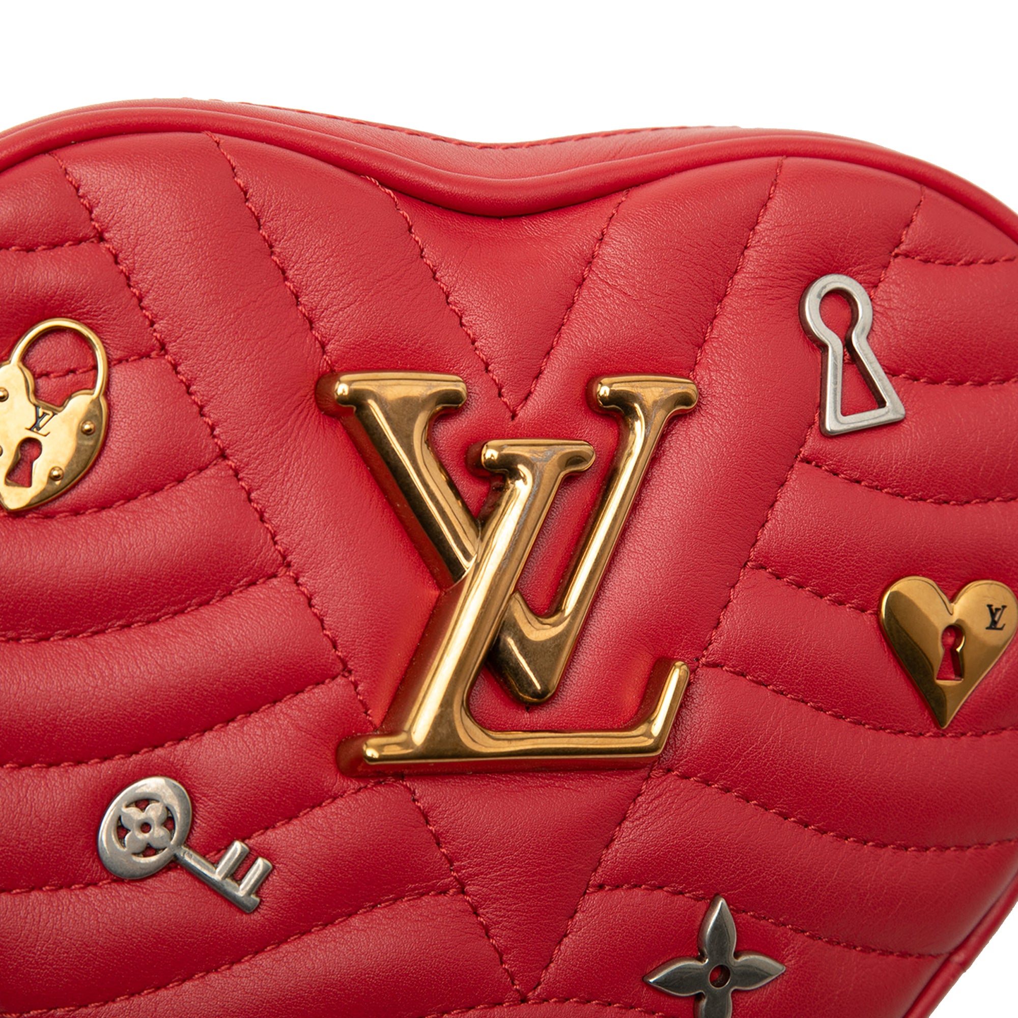 Calfskin Embellished New Wave Love Lock Crossbody - Image 7