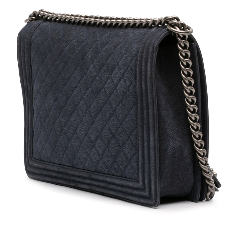 Large Iridescent Quilted Caviar Boy Flap - Image 2