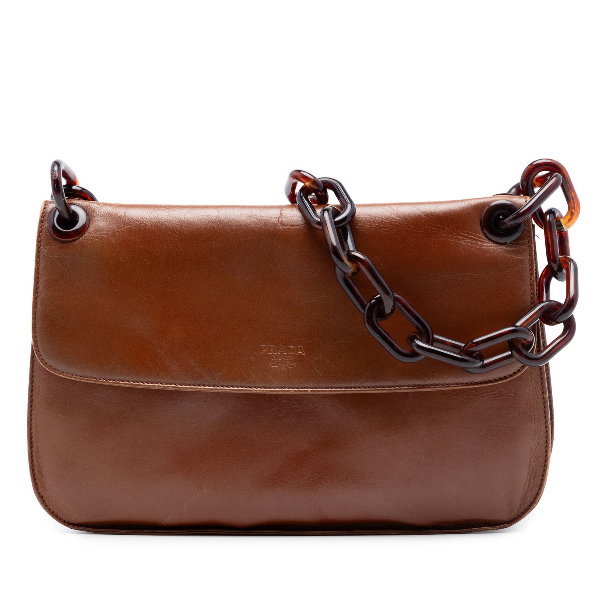 Goatskin Madras Swing Chain Shoulder Bag - Image 1