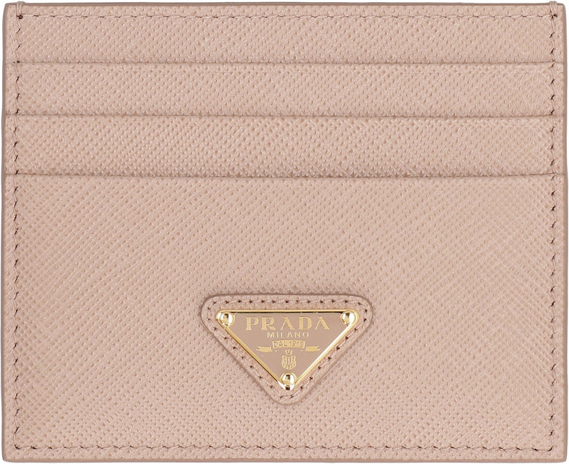 Prada Saffiano Calfskin Card Case — Pink Calf Wallets & Purses