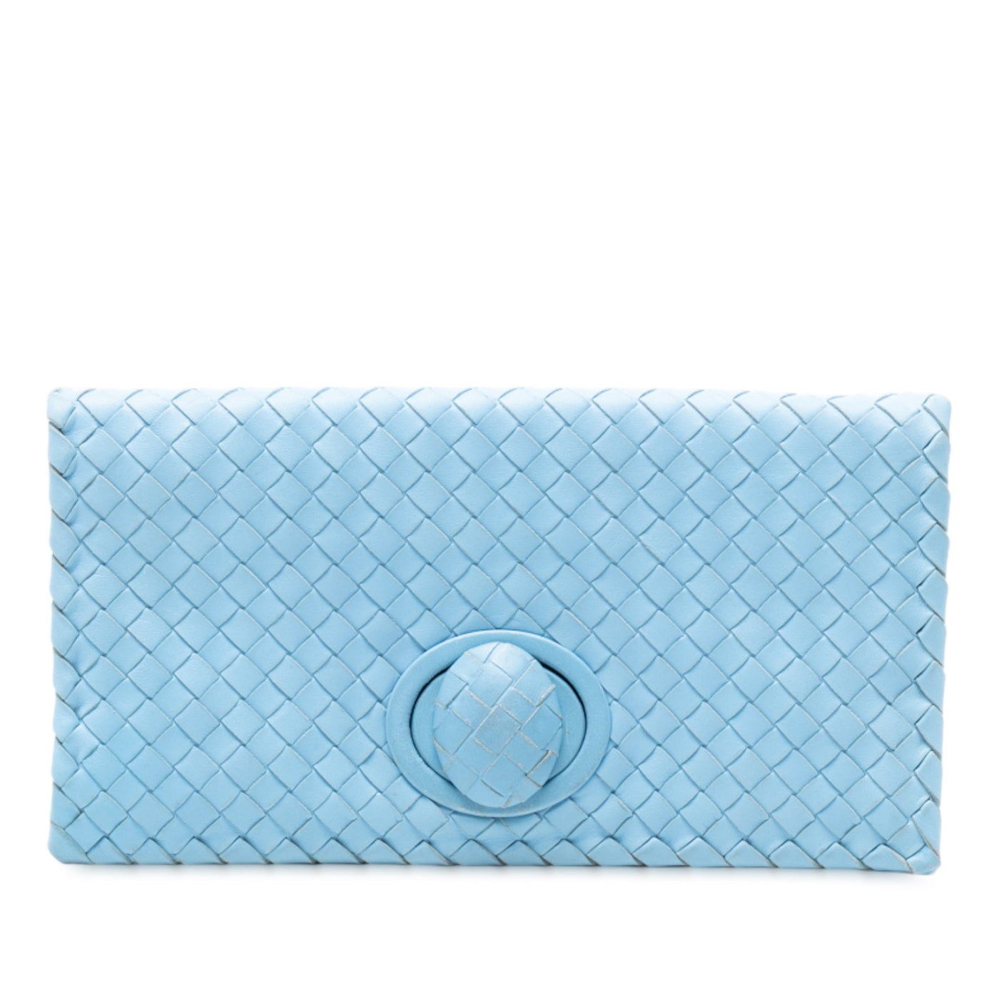 Nappa Intrecciato Turn Lock Clutch - Image 1