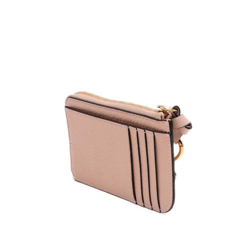 Grained Leather Alphabet Zip  Card Holder - Image 2