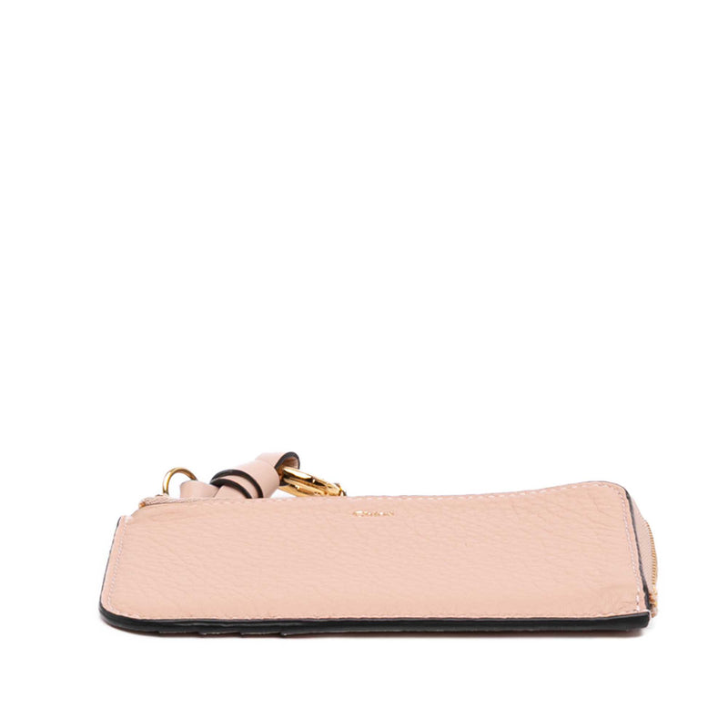 Grained Leather Alphabet Zip  Card Holder - Image 3